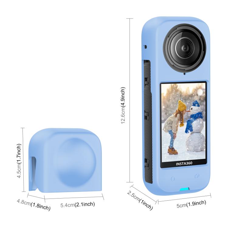 For Insta360 X4 PULUZ Full Body Dust-proof Silicone Protective Case (Blue) - HoMEdemic™ 