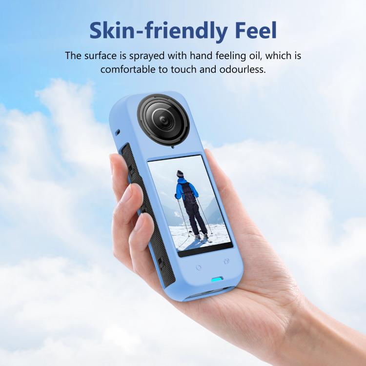 For Insta360 X4 PULUZ Full Body Dust-proof Silicone Protective Case (Blue) - HoMEdemic™ 