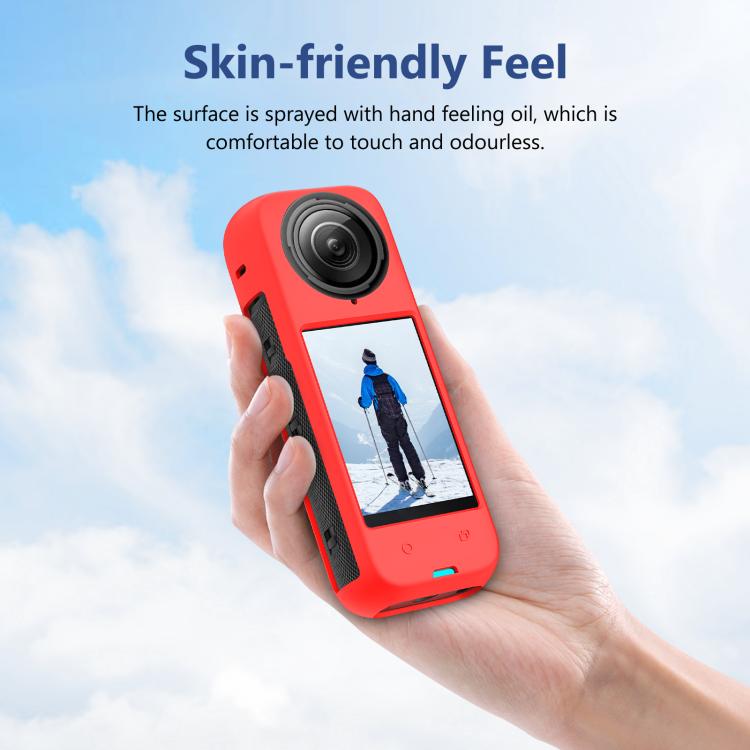 For Insta360 X4 PULUZ Full Body Dust-proof Silicone Protective Case (Red) - HoMEdemic™ 