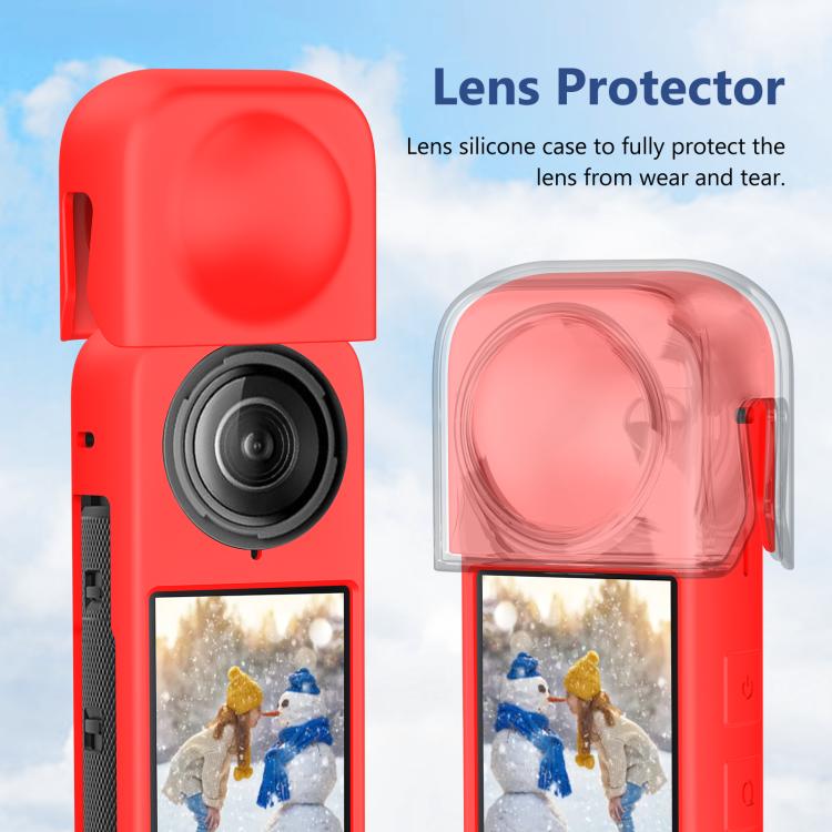 For Insta360 X4 PULUZ Full Body Dust-proof Silicone Protective Case (Red) - HoMEdemic™ 