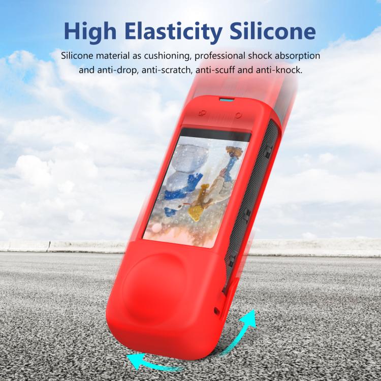 For Insta360 X4 PULUZ Full Body Dust-proof Silicone Protective Case (Red) - HoMEdemic™ 