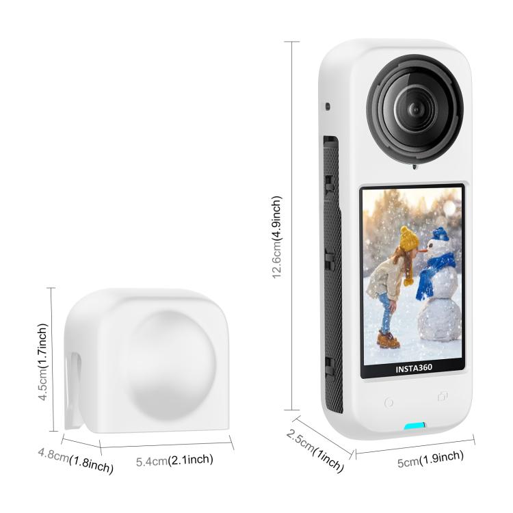 For Insta360 X4 PULUZ Full Body Dust-proof Silicone Protective Case (White) - HoMEdemic™ 