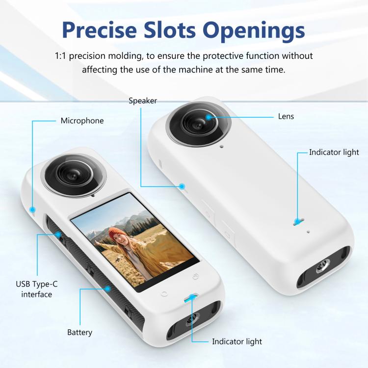 For Insta360 X4 PULUZ Full Body Dust-proof Silicone Protective Case (White) - HoMEdemic™ 