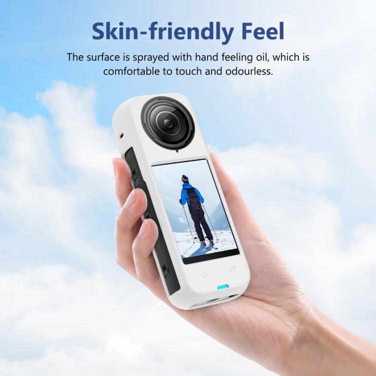 For Insta360 X4 PULUZ Full Body Dust-proof Silicone Protective Case (White) - HoMEdemic™ 