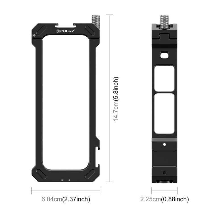 For Insta360 X4 PULUZ Metal Protective Cage Rig Housing Frame with Expand Cold Shoe Base & Tripod Adapter (Black) - HoMEdemic™ 