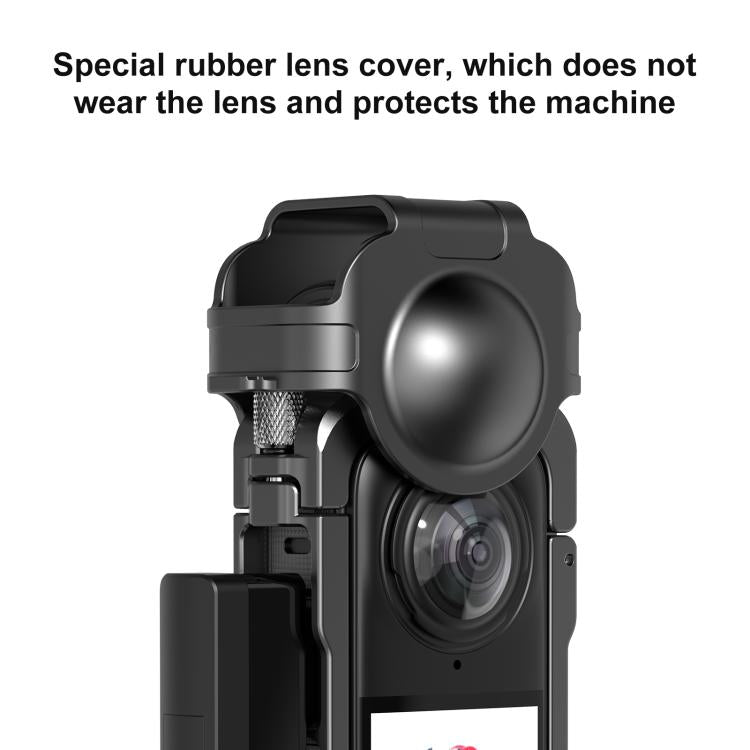 For Insta360 X4 PULUZ Metal Protective Cage Rig Housing Frame with Lens Cover (Black) - HoMEdemic™ 