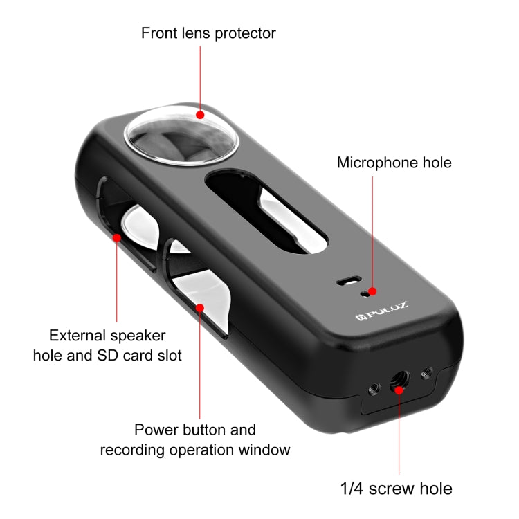 For Insta360 X4 PULUZ Metal Protective Cage Rig Housing Frame with Lens Protector (Black) - HoMEdemic™ 