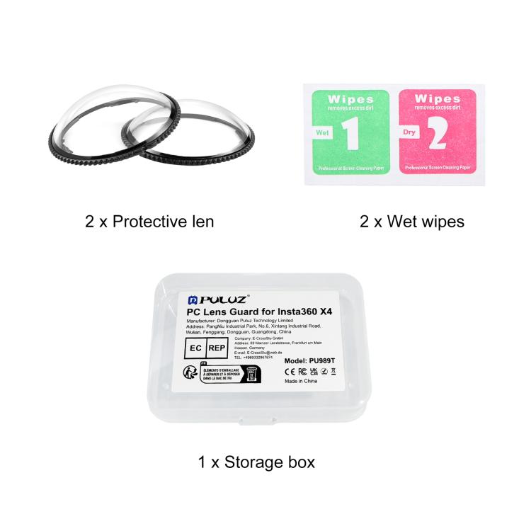 For Insta360 X4 PULUZ Rotation PC Lens Guard  Protective Cover (Transparent) - HoMEdemic™ 