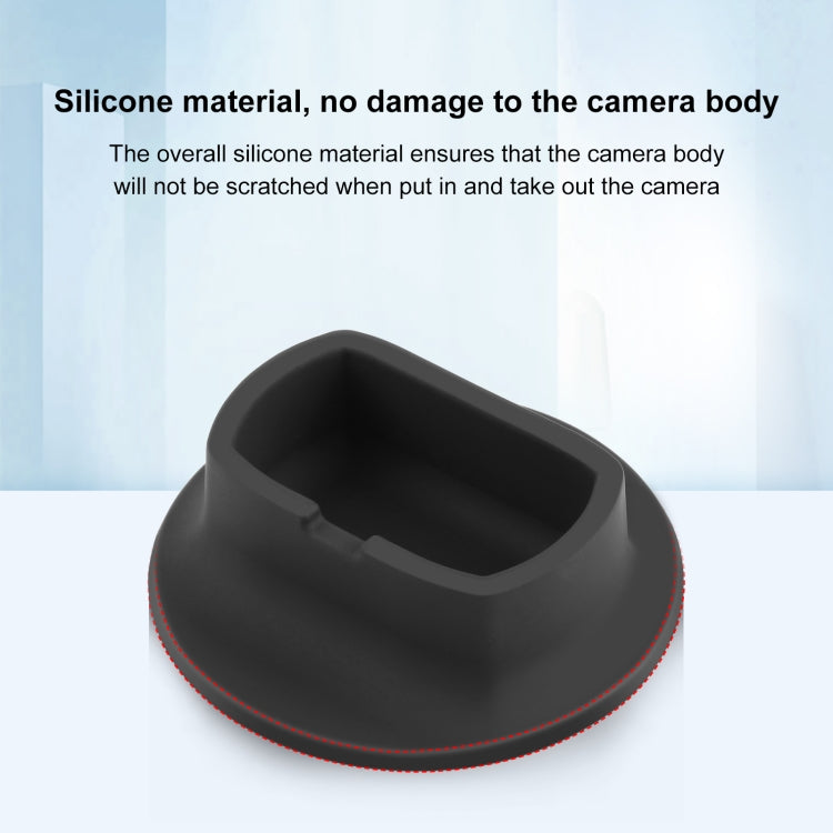 For Insta360 X4 PULUZ Silicone Dock Desktop Fixed Base Bracket (Black) - HoMEdemic™ 