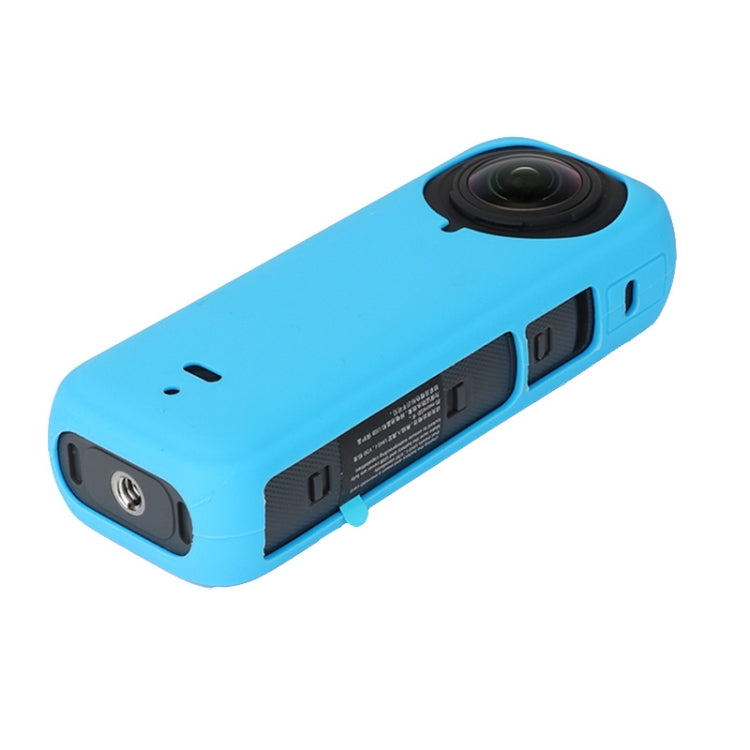 For Insta360 X4 Silicone Protective Case with Lens Cover (Blue) - HoMEdemic™ 
