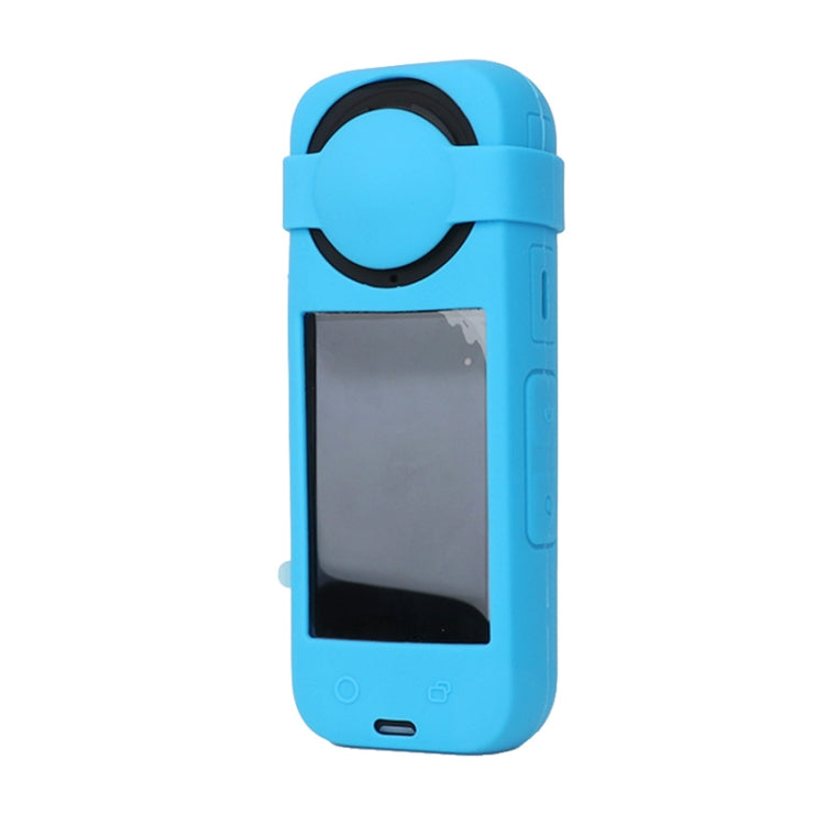 For Insta360 X4 Silicone Protective Case with Lens Cover (Blue) - HoMEdemic™ 