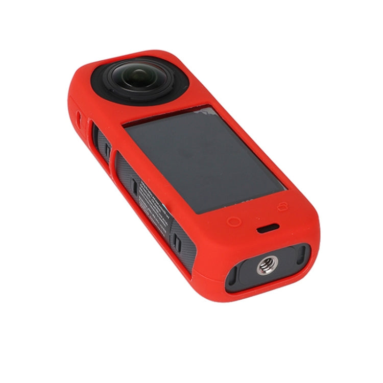 For Insta360 X4 Silicone Protective Case with Lens Cover (Red) - HoMEdemic™ 