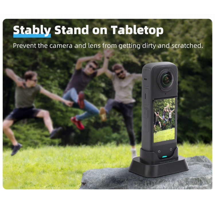 For Insta360 X4 Sunnylife Desktop Stand Base (Black) - HoMEdemic™ 