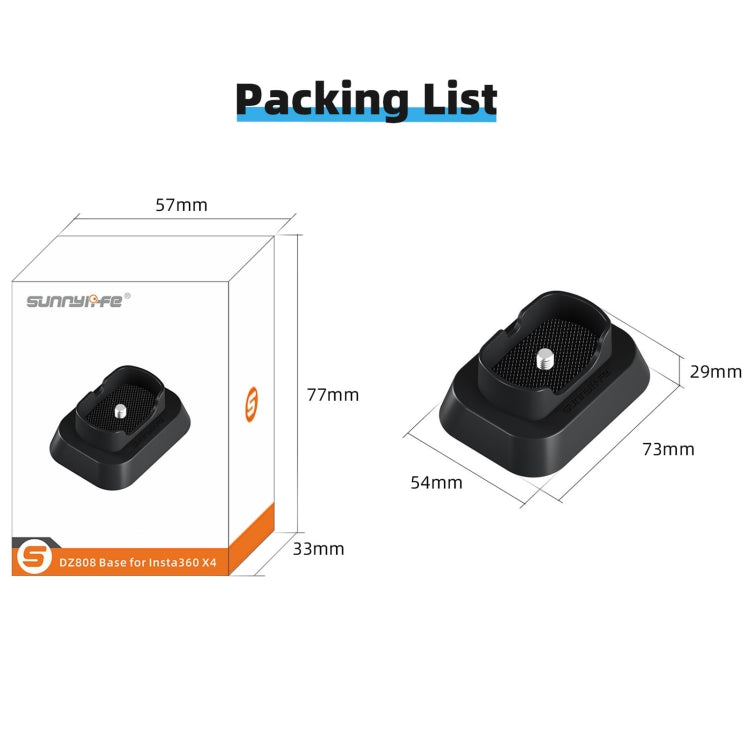 For Insta360 X4 Sunnylife Desktop Stand Base (Black) - HoMEdemic™ 