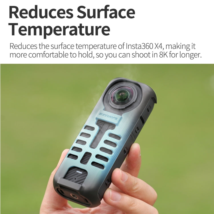 For Insta360 X4 Sunnylife Graphene Case High Thermal Conductivity Protective Case with Hand Strap (Black) - HoMEdemic™ 