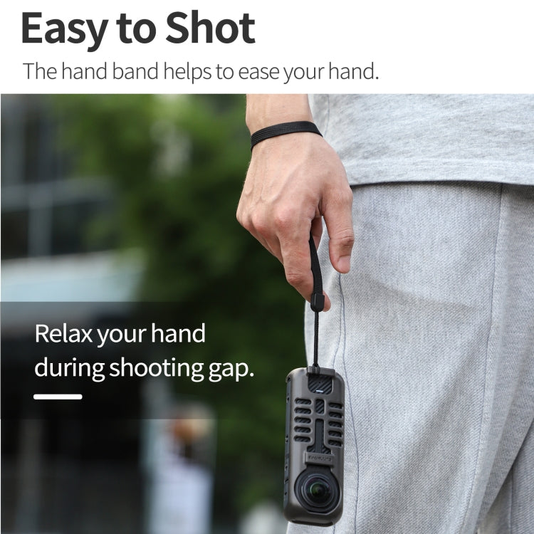 For Insta360 X4 Sunnylife Graphene Case High Thermal Conductivity Protective Case with Hand Strap (Black) - HoMEdemic™ 
