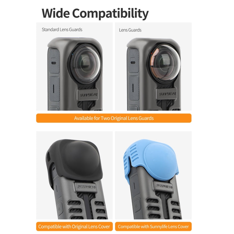 For Insta360 X4 Sunnylife Graphene Case High Thermal Conductivity Protective Case with Hand Strap (Black) - HoMEdemic™ 