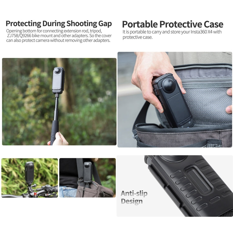 For Insta360 X4 Sunnylife Integrated Lens Screen Protective Cover (Transparent Black) - HoMEdemic™ 