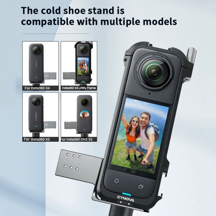 For Insta360 X4 / X3 / One X2 CYNOVA Cold Shoe Expansion RODE Wireless GO Microphone - HoMEdemic™ 