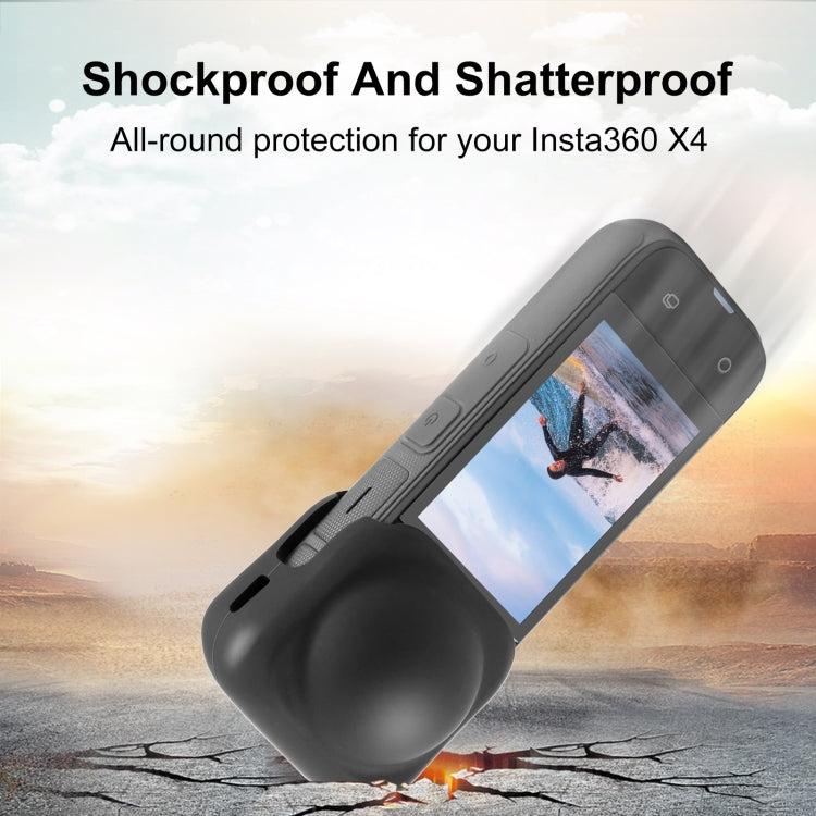 For Insta360 X4 / X4 Air / X5 PULUZ Silicone Protective Lens Cover (Black) - HoMEdemic™ 