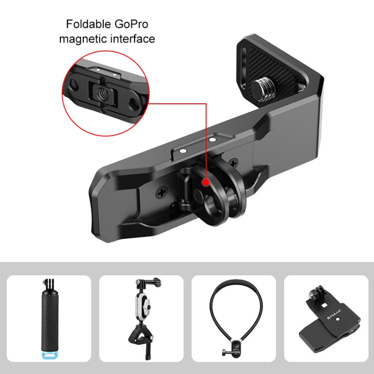 For Insta360 X4 / X5 PULUZ Vertical Horizontal Shooting Quick Release Metal  L Bracket (Black) - HoMEdemic™ 