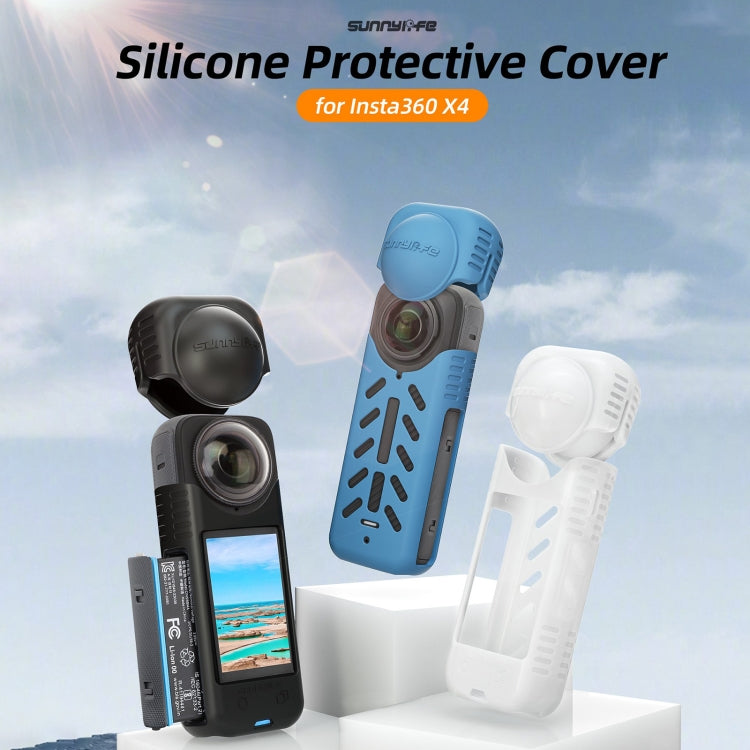 For Insta360 X4 / X5 Sunnylife Silicone Shockproof Case Lens Body Cover Kit(Black) - HoMEdemic™ 
