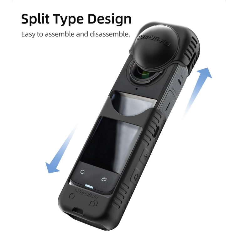 For Insta360 X4 / X5 Sunnylife Silicone Shockproof Case Lens Body Cover Kit(Transparent) - HoMEdemic™ 