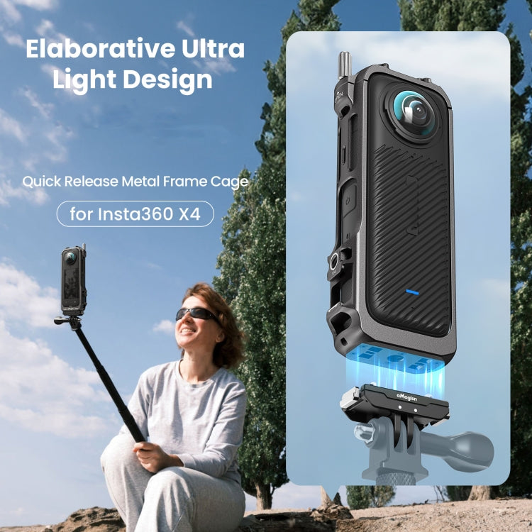 For Insta360 X4 aMagisn Metal Protective Housing Frame Quick Release Version - HoMEdemic™ 