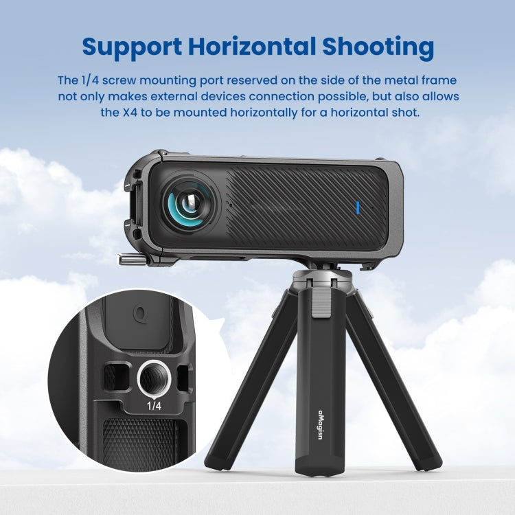 For Insta360 X4 aMagisn Metal Protective Housing Frame Quick Release Version - HoMEdemic™ 