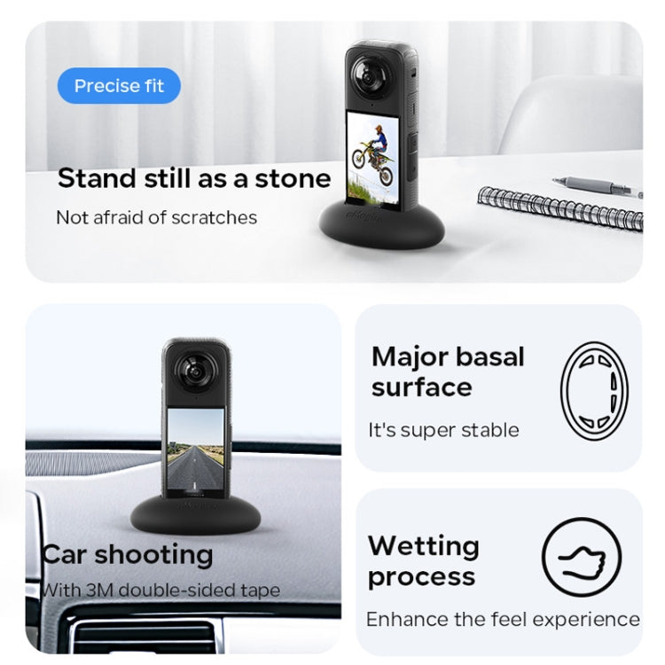 For Insta360 X4 aMagisn Silicone Base Vehicle Mounted Fixed Non-slip Holder With Double Dided Glue - HoMEdemic™ 