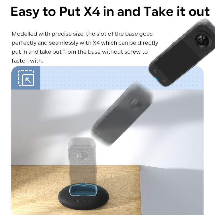 For Insta360 X4 aMagisn Silicone Base Vehicle Mounted Fixed Non-slip Holder Without Double Sided Glue - HoMEdemic™ 
