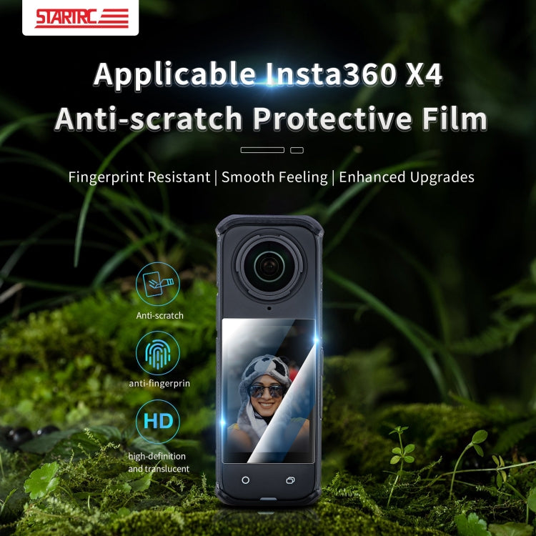 For Insta360 X5 / X4 STARTRC 2pcs HD Tempered Glass Film (Black) - HoMEdemic™ 