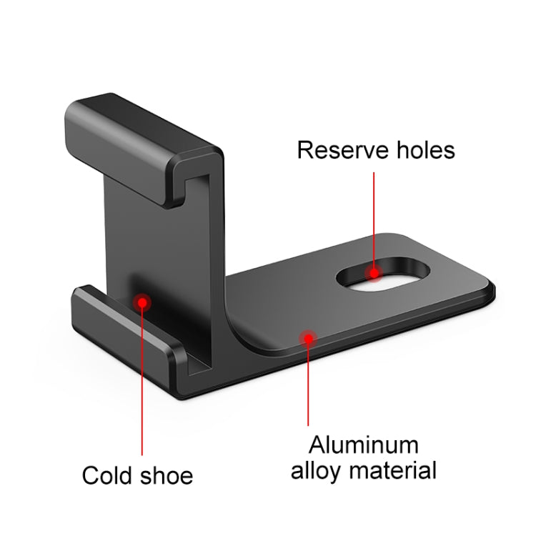 For Insta360 X5 / X4 / X3 / One X2 PULUZ Selfie Stick Cold Shoe Extension Bracket (Black) - HoMEdemic™ 