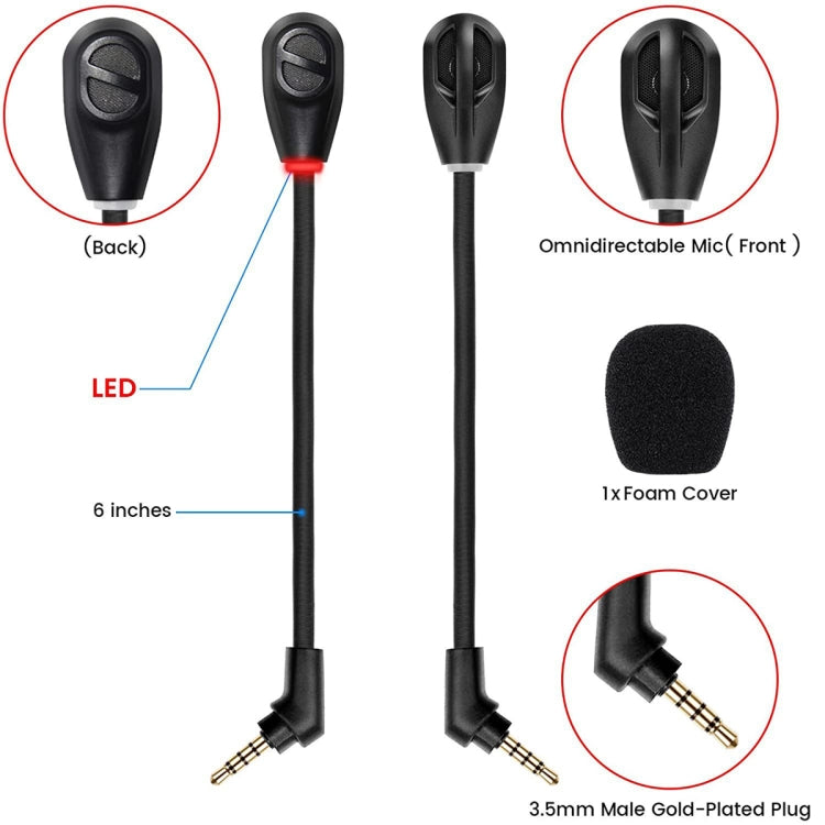 For Kingston / Flight S / Sky Arrow S Gaming Headset Noise Canceling Microphone Headset with Light Microphone(Black) - HoMEdemic™ 