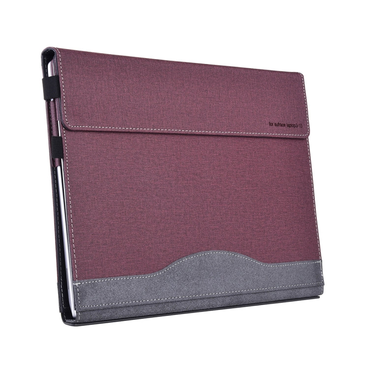 For Lenovo ThinkPad X1 Carbon 14 Gen 5 Cloth Texture Laptop Leather Protective Case(Wine Red) - HoMEdemic™ 