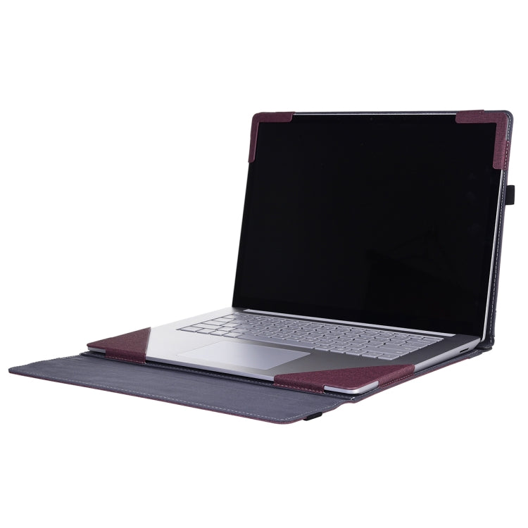 For Lenovo ThinkPad X1 Carbon 14 Gen 6 Cloth Texture Laptop Leather Protective Case(Wine Red) - HoMEdemic™ 