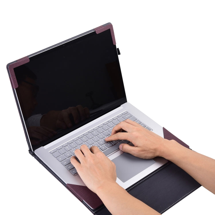 For Lenovo ThinkPad X1 Carbon 14 Gen 6 Cloth Texture Laptop Leather Protective Case(Wine Red) - HoMEdemic™ 