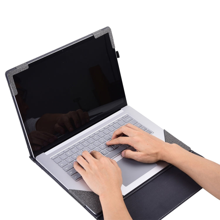 For Lenovo ThinkPad X1 Yoga Gen 5 Cloth Texture Laptop Leather Protective Case(Space Ash) - HoMEdemic™ 