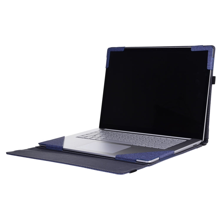 For Lenovo ThinkPad X1 Yoga Gen 6 Cloth Texture Laptop Leather Protective Case(Deep Blue) - HoMEdemic™ 