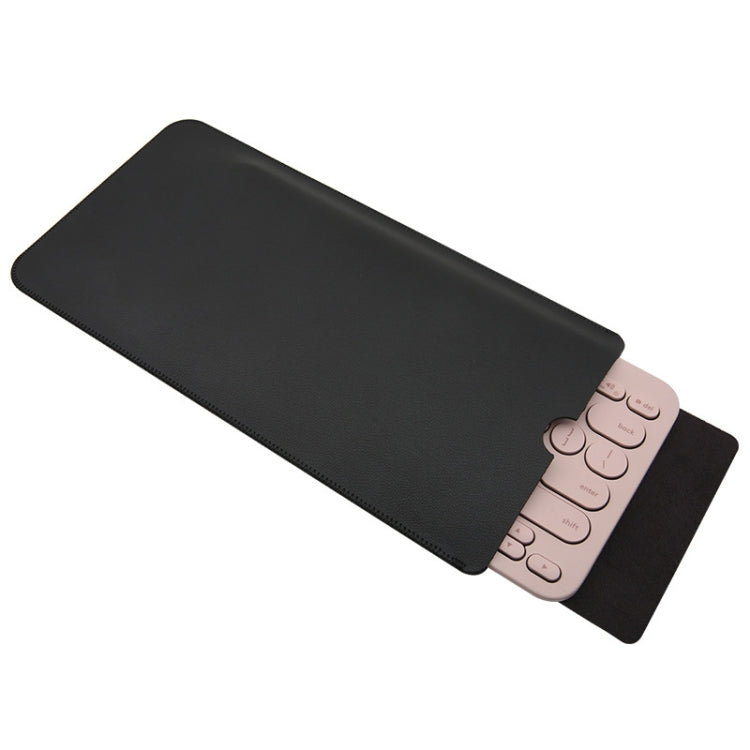 For Logitech K380 Leather Keyboard Thin and Lightweight Portable Liner Bag Waterproof Protective Cover(Black) - HoMEdemic™ 