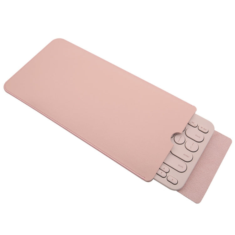 For Logitech K380 Leather Keyboard Thin and Lightweight Portable Liner Bag Waterproof Protective Cover(Pink) - HoMEdemic™ 