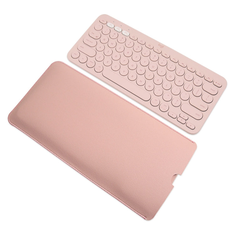 For Logitech K380 Leather Keyboard Thin and Lightweight Portable Liner Bag Waterproof Protective Cover(Pink) - HoMEdemic™ 