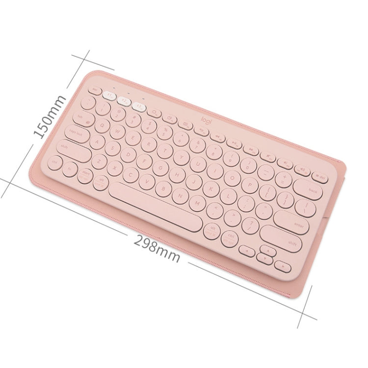 For Logitech K380 Leather Keyboard Thin and Lightweight Portable Liner Bag Waterproof Protective Cover(Pink) - HoMEdemic™ 