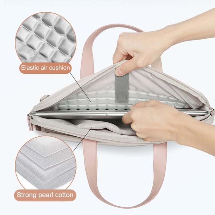 For MacBook 15.6-16.1 Inches MAHOO 10188 Ultra-Thin Hand Computer Bag Messenger Laptop Bag, Color:Gray+Gray Mouse Pad - HoMEdemic™ 