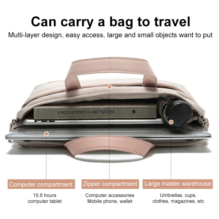 For MacBook 15.6-16.1 Inches MAHOO 10188 Ultra-Thin Hand Computer Bag Messenger Laptop Bag, Color:Gray+Gray PU Power Bag - HoMEdemic™ 