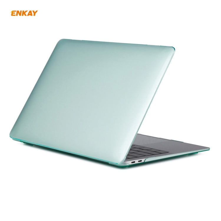 For MacBook Air 13.3 inch A1932 2018 ENKAY 3 in 1 Crystal Laptop Protective Case and EU Version TPU Keyboard Film and Anti-dust Plugs Set(Green) - HoMEdemic™ 