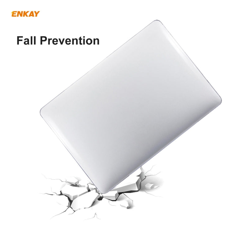For MacBook Air 13.3 inch A1932 2018 ENKAY 3 in 1 Crystal Laptop Protective Case and EU Version TPU Keyboard Film and Anti-dust Plugs Set(Light Blue) - HoMEdemic™ 