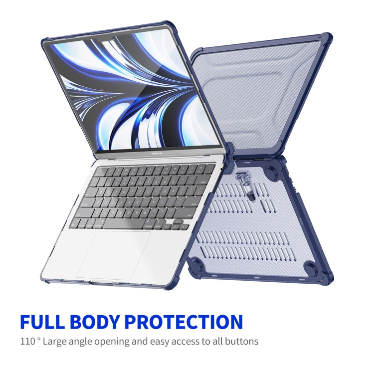 For MacBook Air 13.6 2022/2024  A2681 (M2) / A3113  (M3) ENKAY Hat-Prince 3 in 1 Protective Bracket Case Cover Hard Shell with TPU Keyboard Film / PET Screen Protector, Version:EU(Black) - HoMEdemic™ 