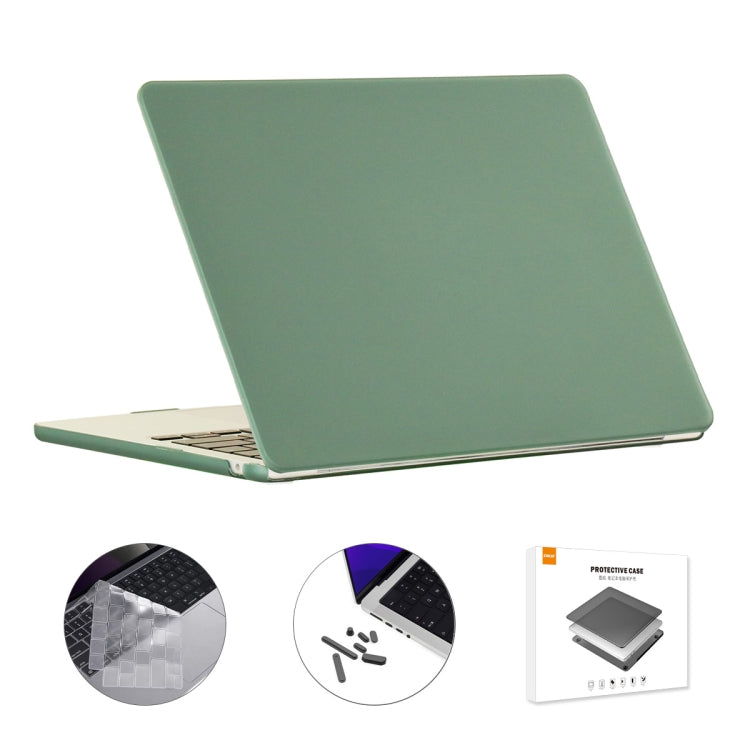 For MacBook Air 13.6 2022/2024 A2681 M2 / A3113 M3 US Version ENKAY 3 in 1 Matte Laptop Case with TPU Keyboard Film / Anti-dust Plugs (Dark Green) - HoMEdemic™ 