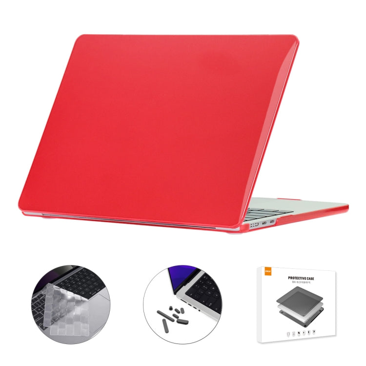 For MacBook Air 15.3 A2941 ENKAY EU Version 3 in 1 Crystal Protective Case with TPU Keyboard Film & Anti-dust Plugs(Red) - HoMEdemic™ 